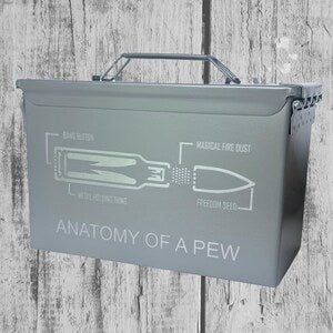 Anatomy of a Pew Laser-Engraved Ammo Can – Tactical Metal Storage Box