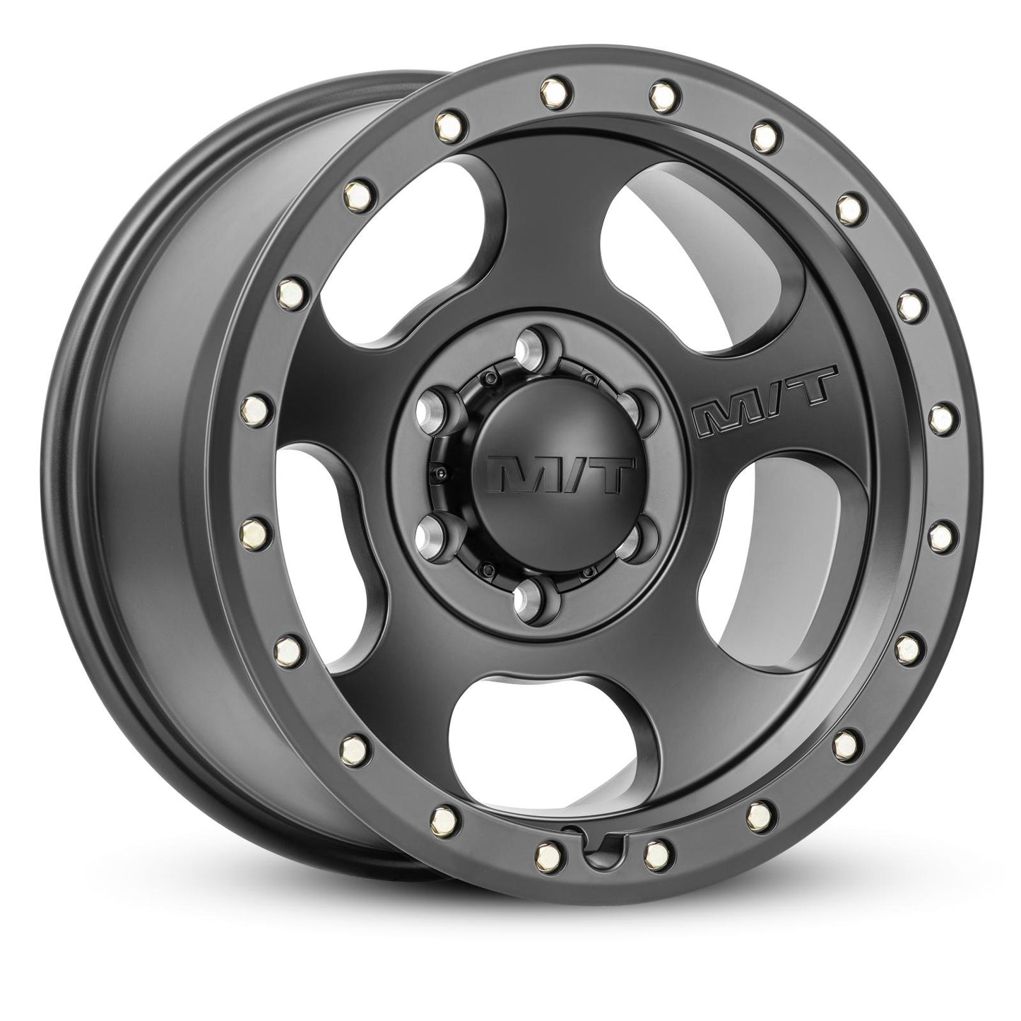 MT Canyon Pro Wheel 17X9 4.53 x 6x5.5 Hub Bore 4.256 Satin Black Zinc Bolts Mickey Thompson