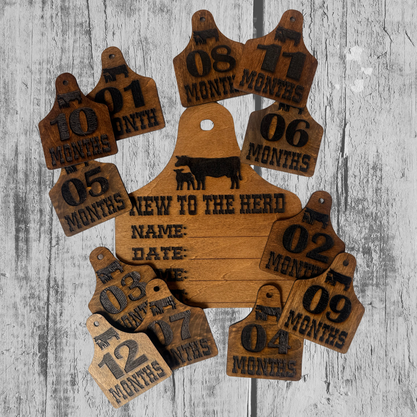 New to the Herd Baby Milestone Marker Set