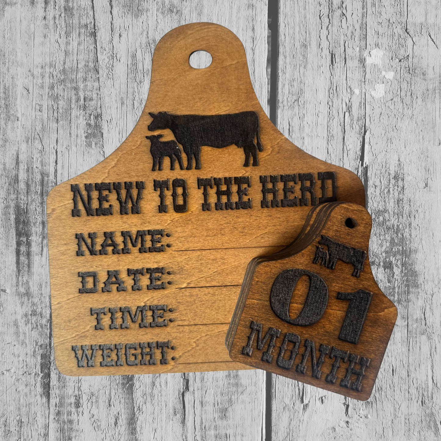 New to the Herd Baby Milestone Marker Set