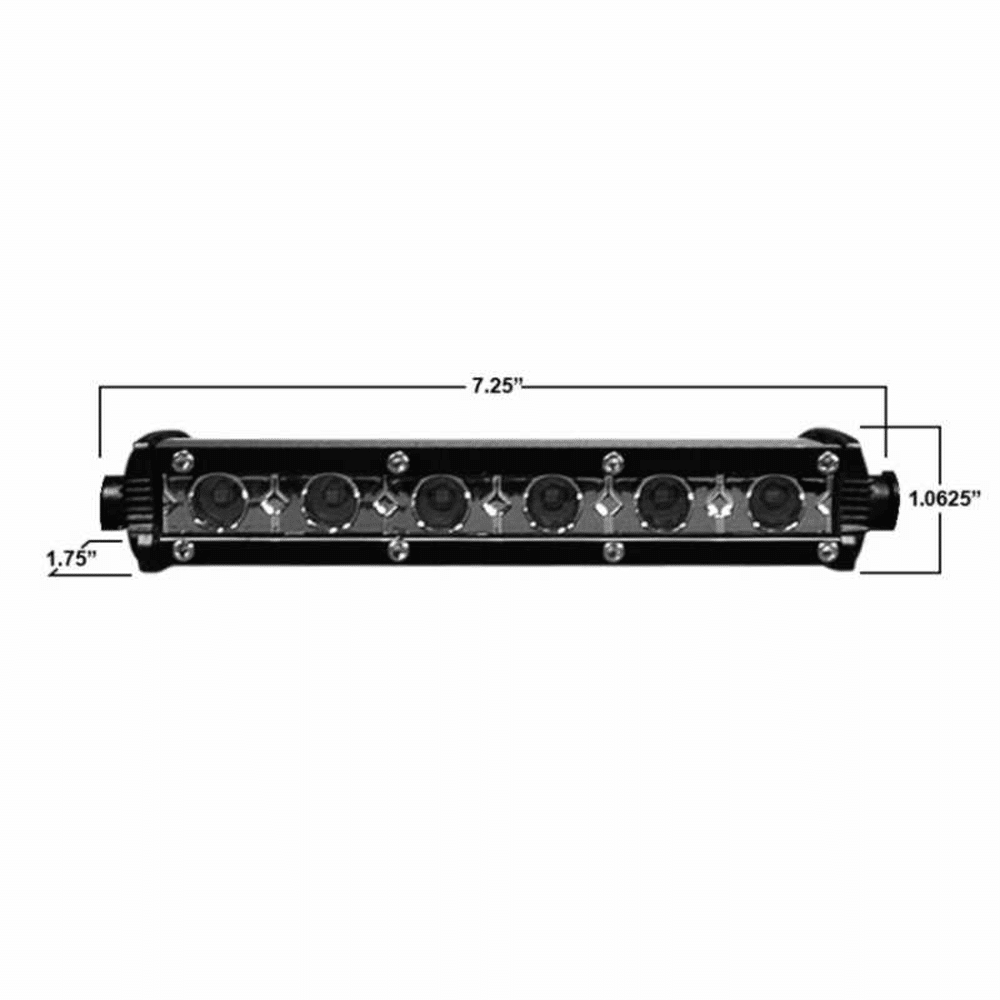 Ultra Slim Single Row Light Bar 7.25"  AJK Offroad   