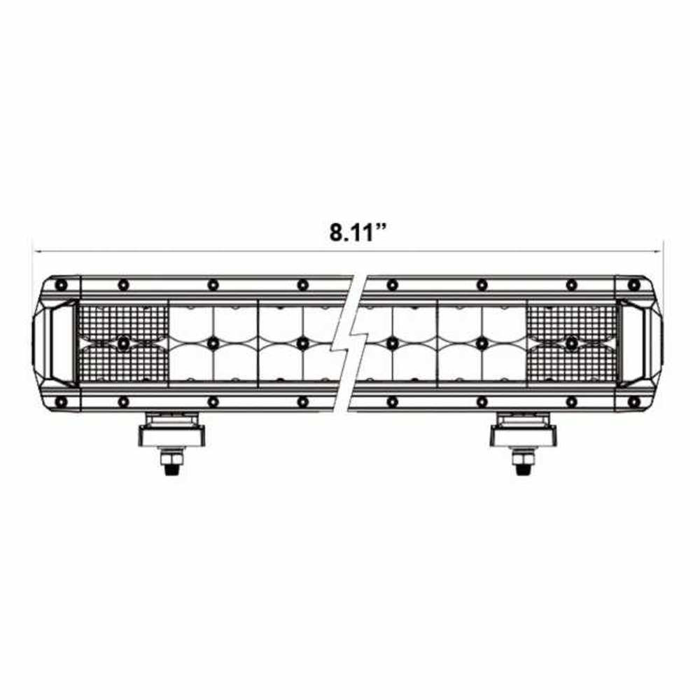 Dual Row High Output 8" light bar  AJK Offroad   