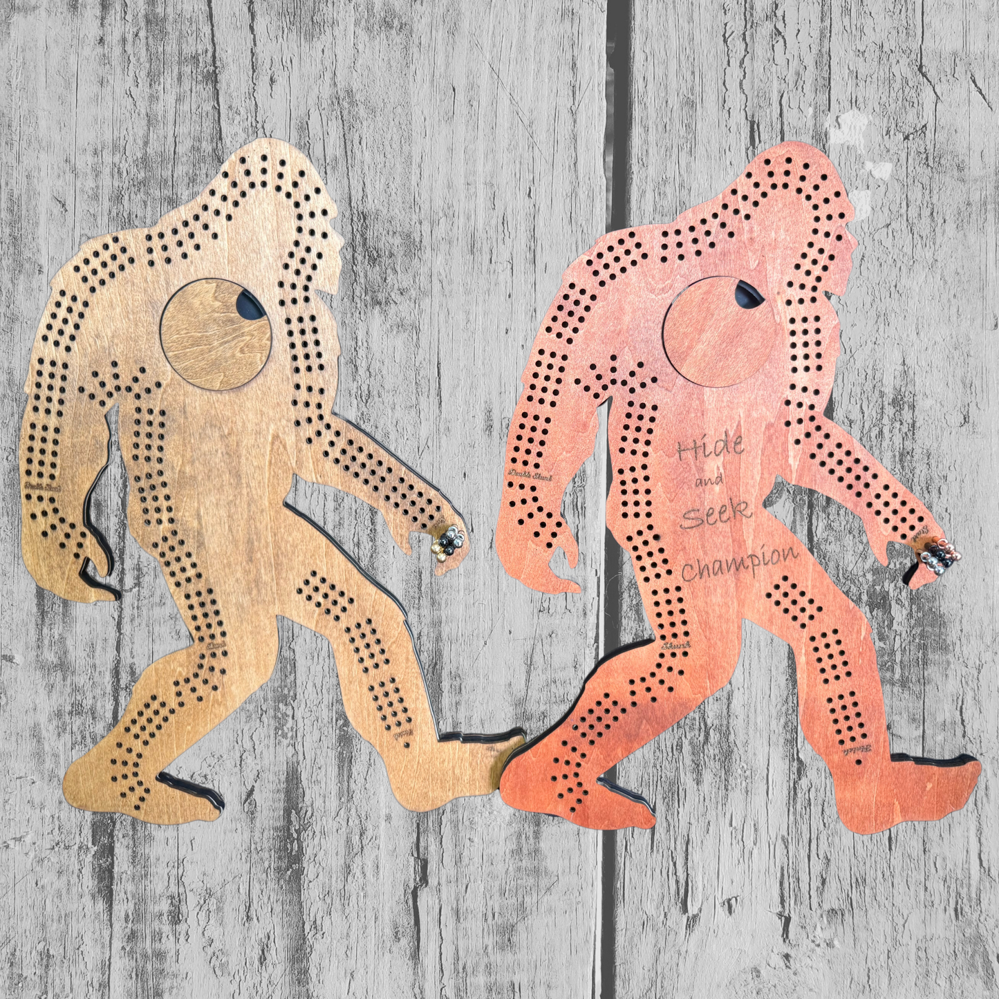 Bigfoot Wooden Cribbage Board