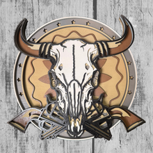 Layered Longhorn Western Wall Art