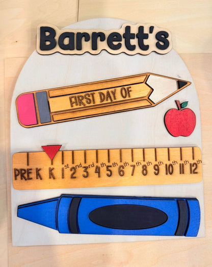 Personalized First & Last Day of School Sign