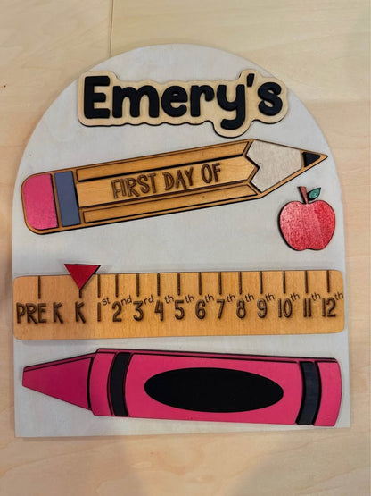 Personalized First & Last Day of School Sign