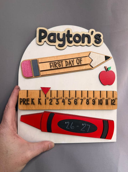 Personalized First & Last Day of School Sign