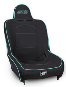 Premier High Back Suspension Seat Black and Teal Vinyl PRP Seats