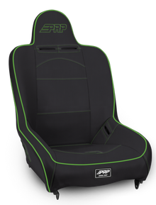 Premier High Back Suspension Seat Black and Green Vinyl PRP Seats