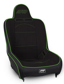 Premier High Back Suspension Seat Black and Green Tweed PRP Seats