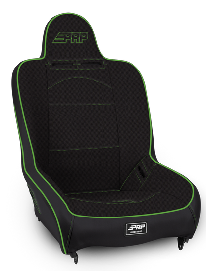 Premier High Back Suspension Seat Black and Green Tweed PRP Seats