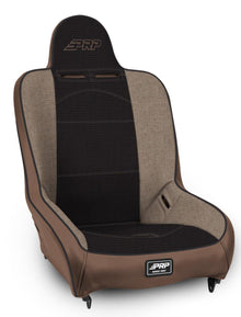 Premier High Back Suspension Seat Tan and Black Tweed PRP Seats