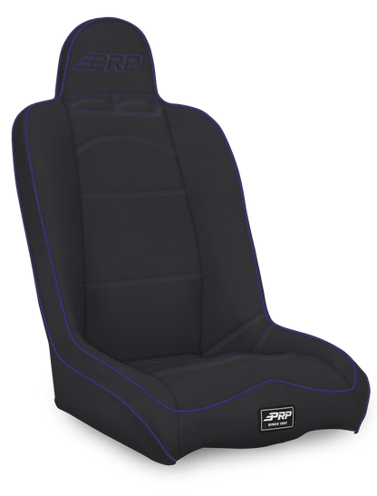 Daily Driver High Back Suspension Seat Black and Purple Vinyl PRP Seats