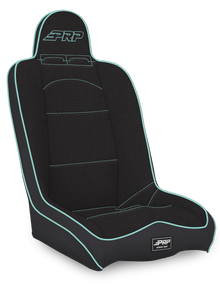 Daily Driver High Back Suspension Seat Black and Teal Tweed PRP Seats
