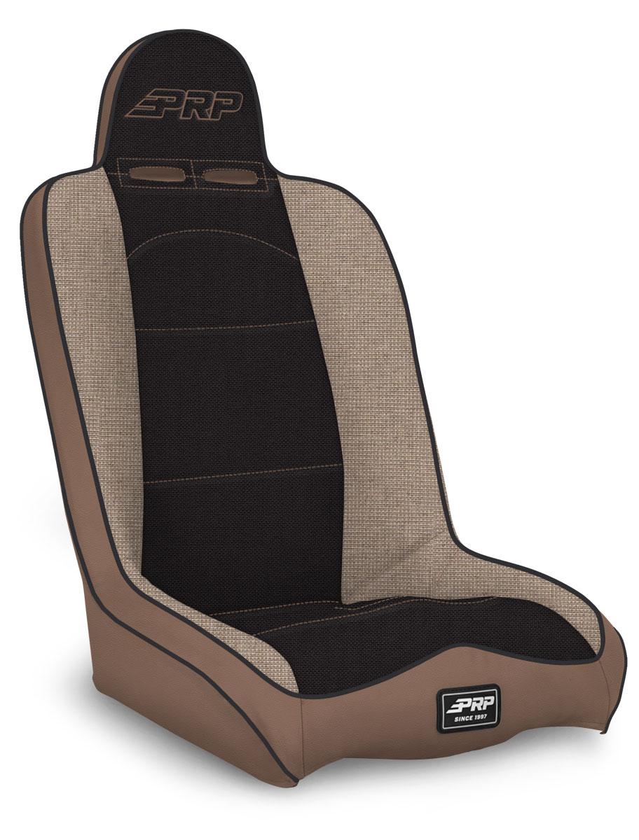 Daily Driver High Back Suspension Seat Tan and Black Tweed PRP Seats