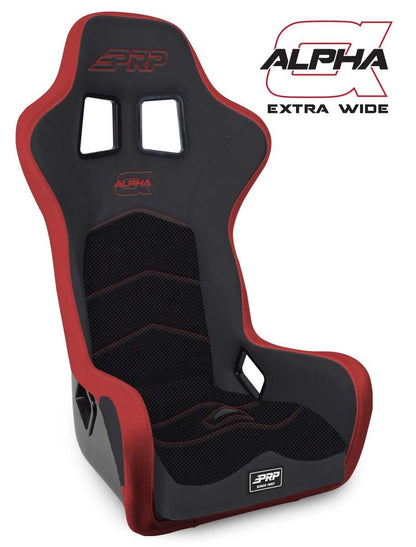 Alpha Composite Seat Extra Wide Black and Red PRP Seats