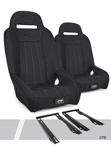 GT/S.E. Suspension Seats Kit for Polaris RZR PRO XP PRO R Turbo R Pair Black PRP Seats