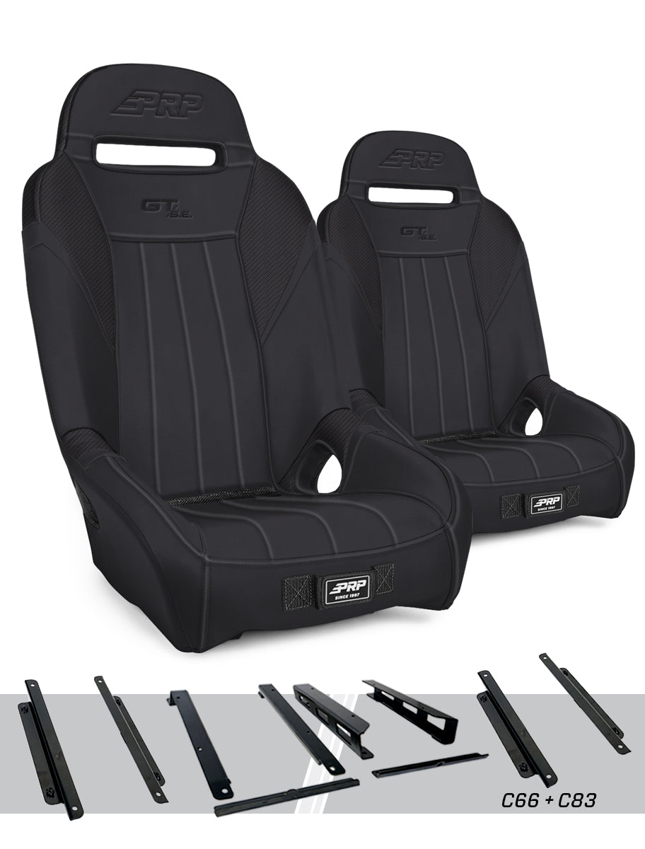 GT/S.E. Suspension Seats Kit for Can-Am Maverick X3 Pair Black PRP Seats