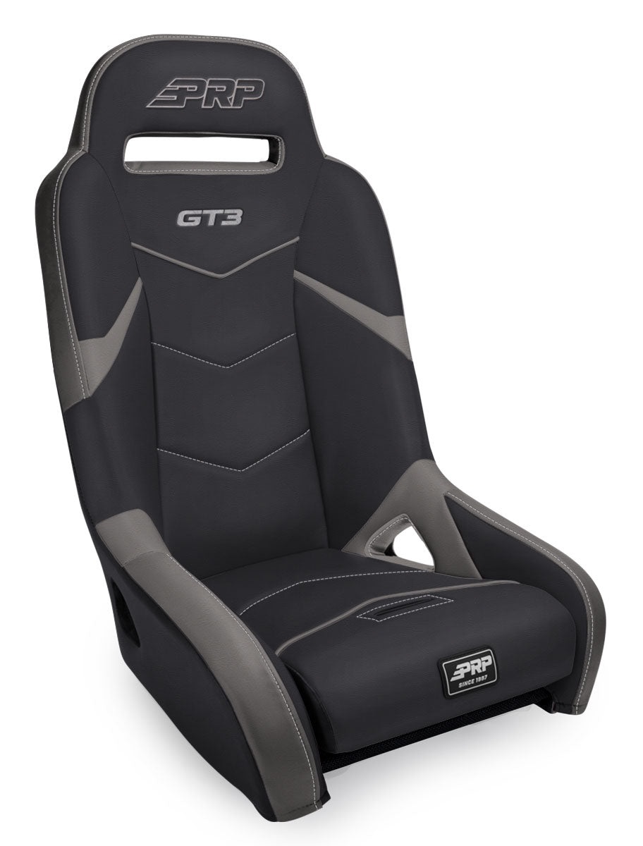 GT3 Rear Suspension Seat Black and Gray PRP Seats