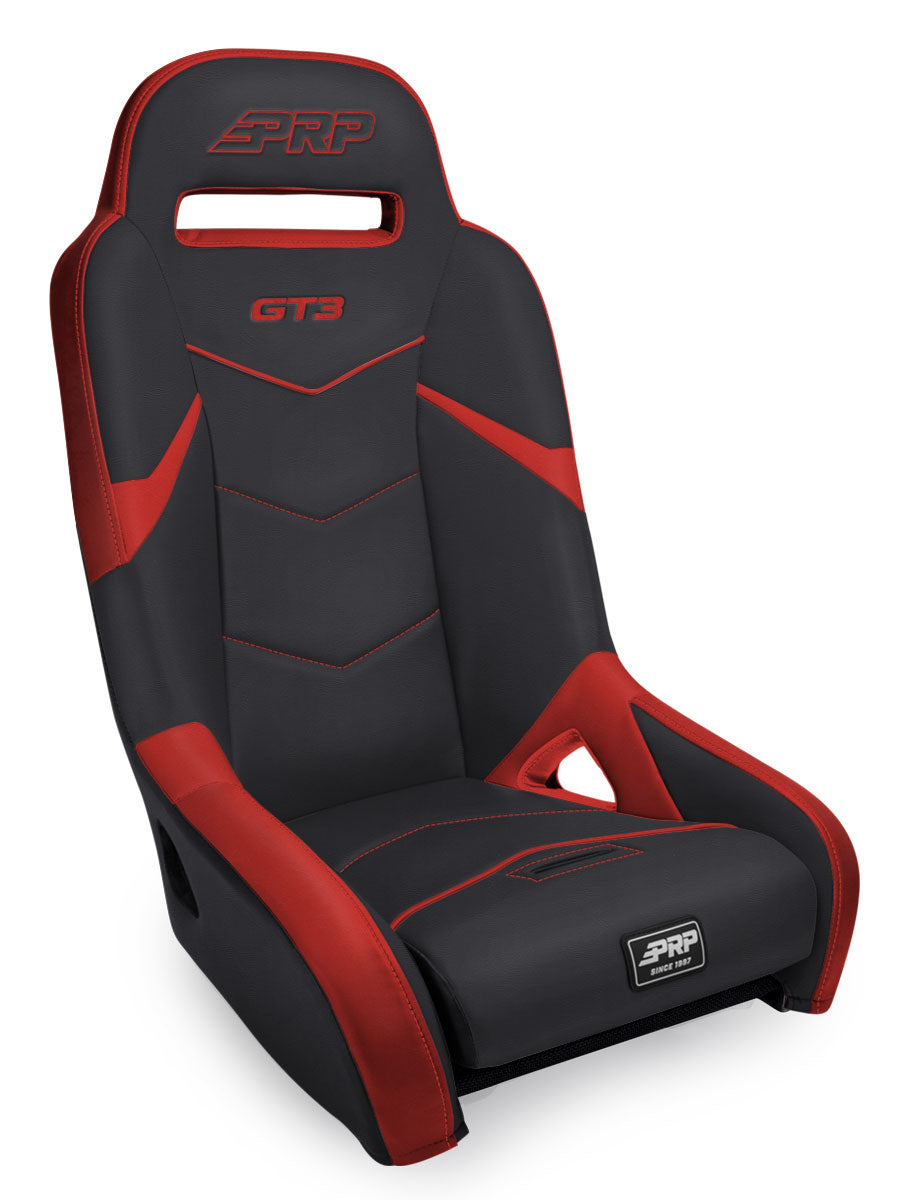 GT3 Rear Suspension Seat Black and Red PRP Seats