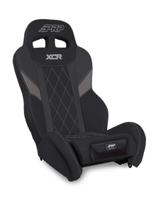 XCR Suspension Seat Black and Gray with Diamond Stitch and Front Pocket PRP Seats