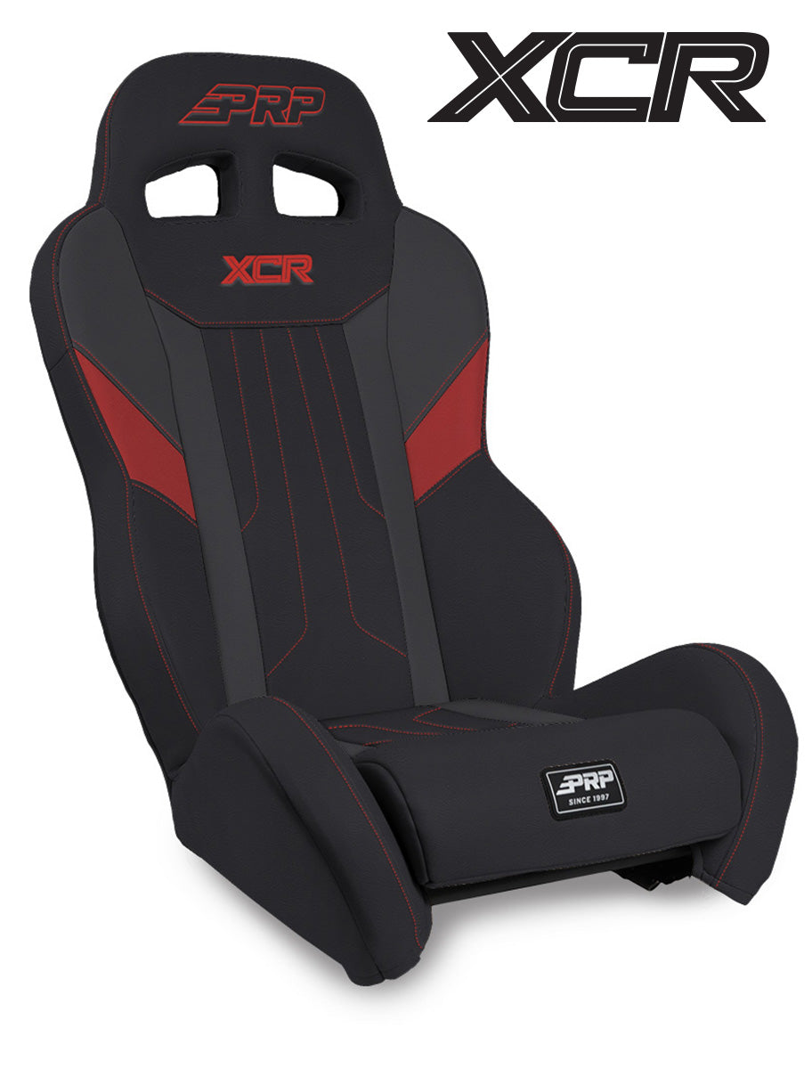 XCR Suspension Seat Black and Red PRP Seats