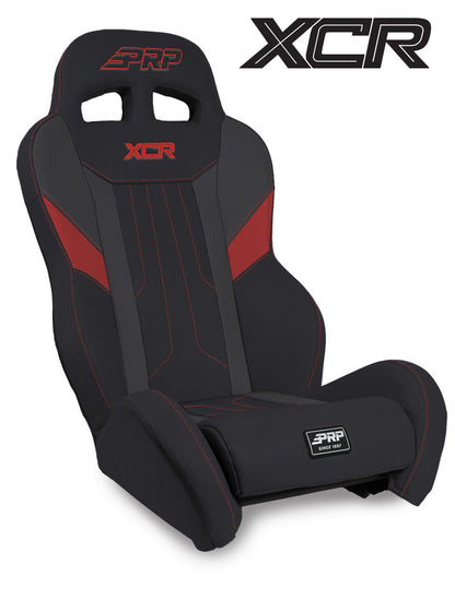XCR Suspension Seat Black and Red PRP Seats
