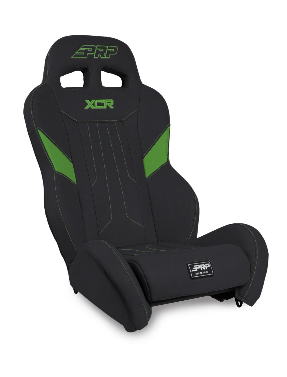 XCR Suspension Seat Black and Green PRP Seats