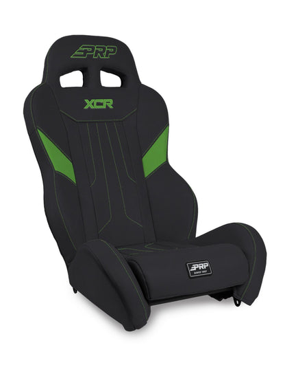 XCR Suspension Seat Black and Green PRP Seats
