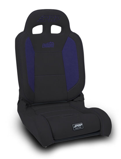 EnduroDaily Reclining Suspension Seat Black and Purple Vinyl Driver PRP Seats