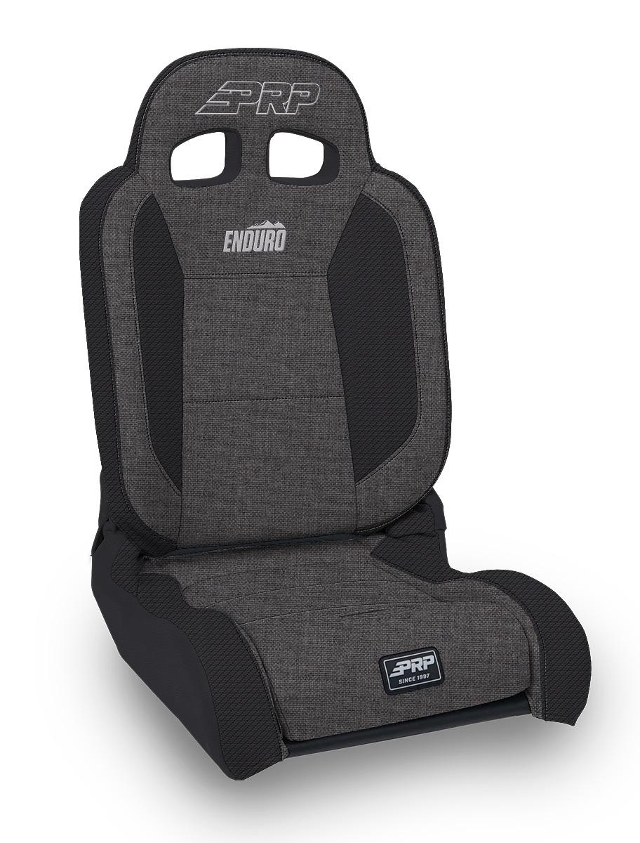 EnduroDaily Reclining Suspension Seat Black and Gray Tweed Driver PRP Seats
