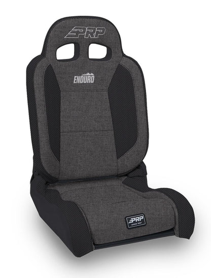 EnduroDaily Reclining Suspension Seat Black and Gray Tweed Driver PRP Seats
