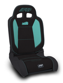 EnduroDaily Reclining Suspension Seat Black and Teal Tweed Passenger PRP Seats