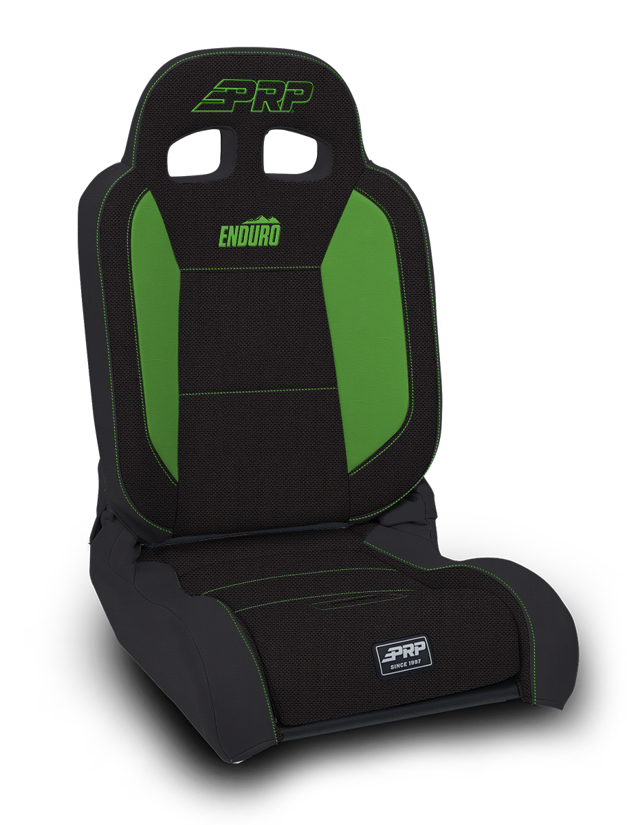 EnduroDaily Reclining Suspension Seat Black and Green Tweed Passenger PRP Seats
