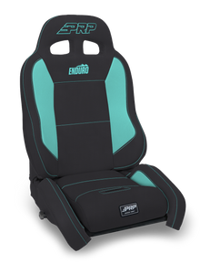 EnduroCrawl Reclining Suspension Seat Black and Teal Vinyl Driver PRP Seats