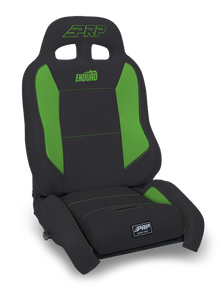 EnduroCrawl Reclining Suspension Seat Black and Green Vinyl Driver PRP Seats