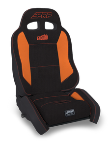EnduroCrawl Reclining Suspension Seat Black and Orange Tweed Driver PRP Seats