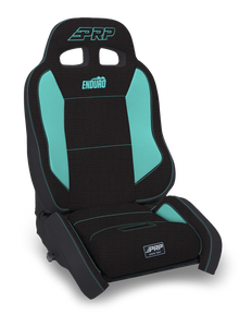 EnduroCrawl Reclining Suspension Seat Black and Teal Tweed Driver PRP Seats
