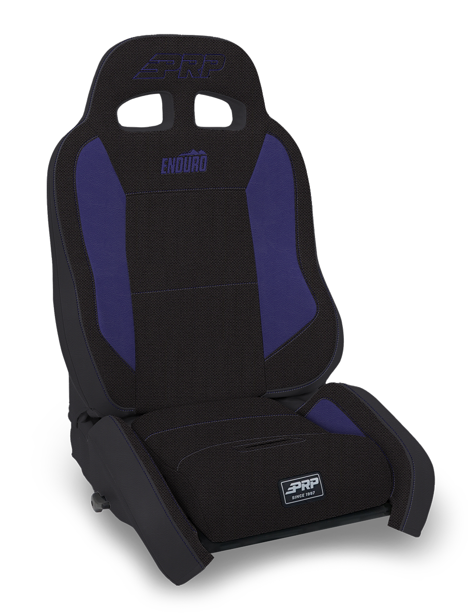 EnduroCrawl Reclining Suspension Seat Black and Purple Tweed Driver PRP Seats