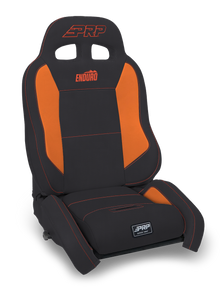 EnduroCrawl Reclining Suspension Seat Black and Orange Vinyl Passenger PRP Seats