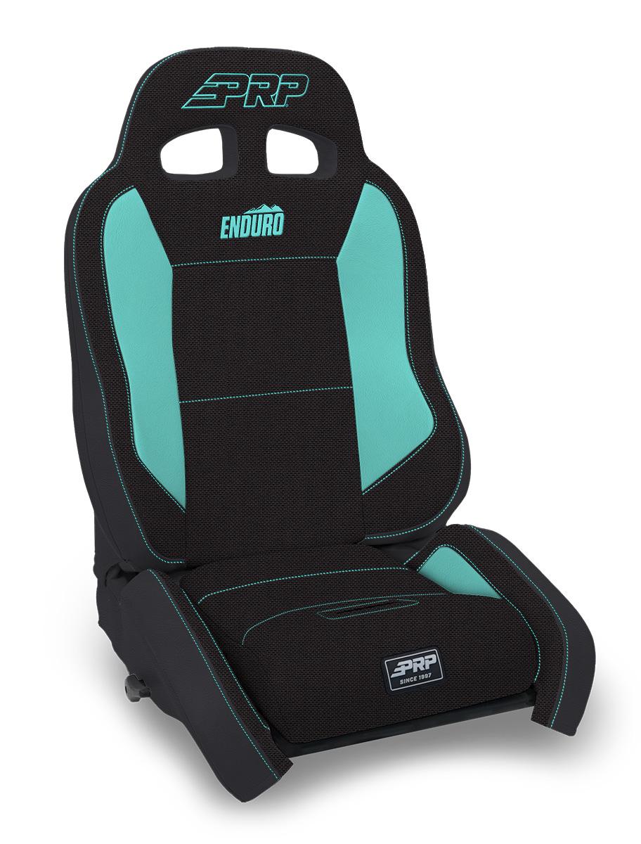 EnduroCrawl Reclining Suspension Seat Black and Teal Tweed Passenger PRP Seats