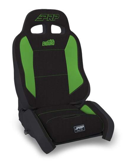 EnduroCrawl Reclining Suspension Seat Black and Green Tweed Passenger PRP Seats