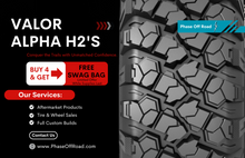 Alpha H2's 35x10.00R15         Full Set