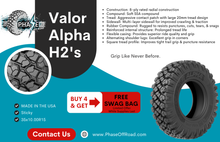 Alpha H2's 35x10.00R15         Full Set