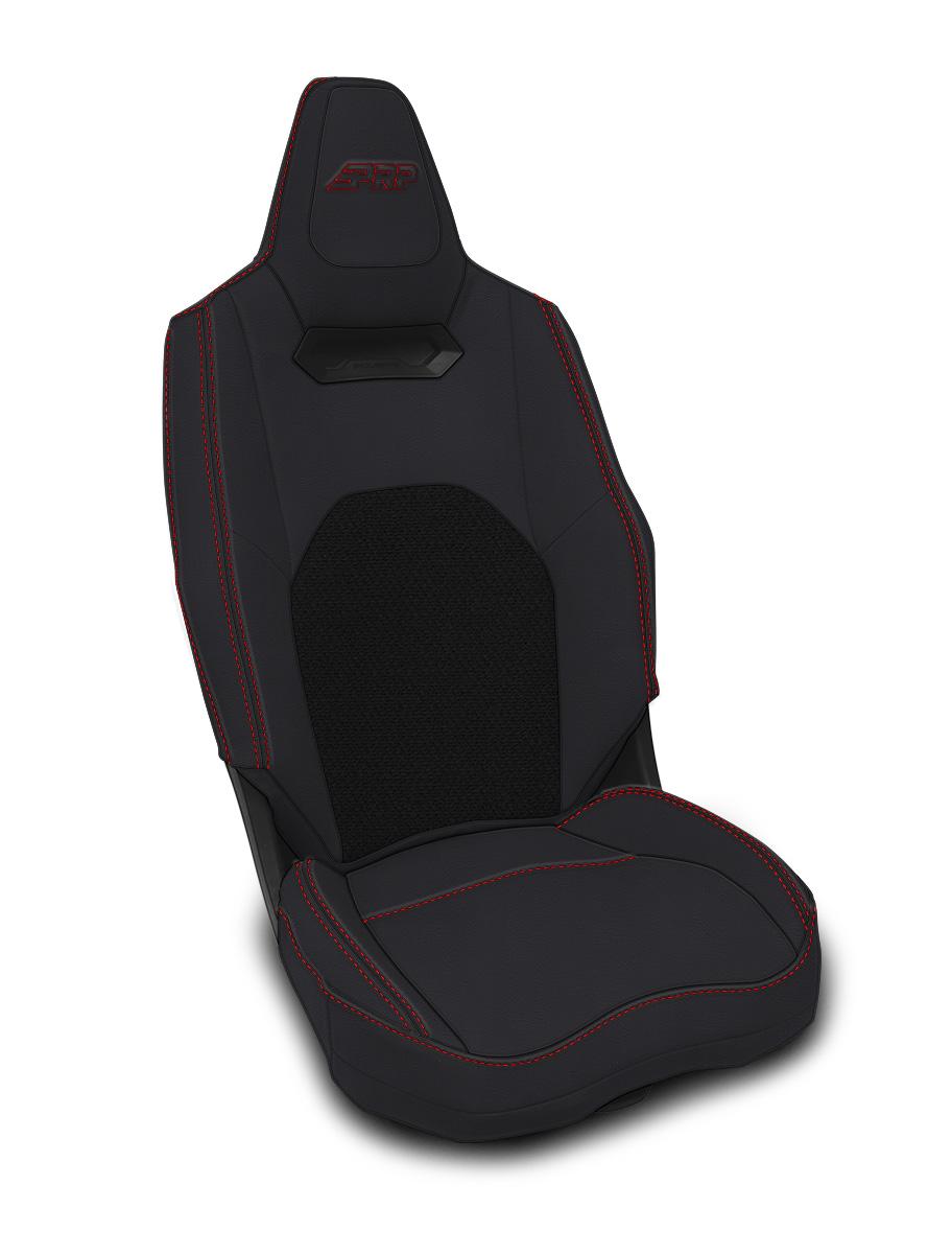 Front Seat Covers for 2025+ Polaris RZR PRO XP PRO R PRO S with Cooled Seats Pair Black with Red Stitch PRP Seats