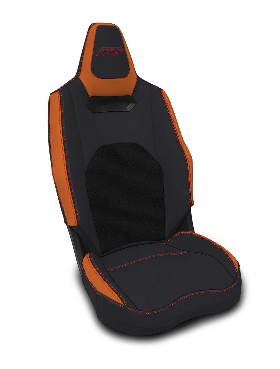Front Seat Covers for 2025+ Polaris RZR PRO XP PRO R PRO S with Cooled Seats Pair Black and Orange PRP Seats