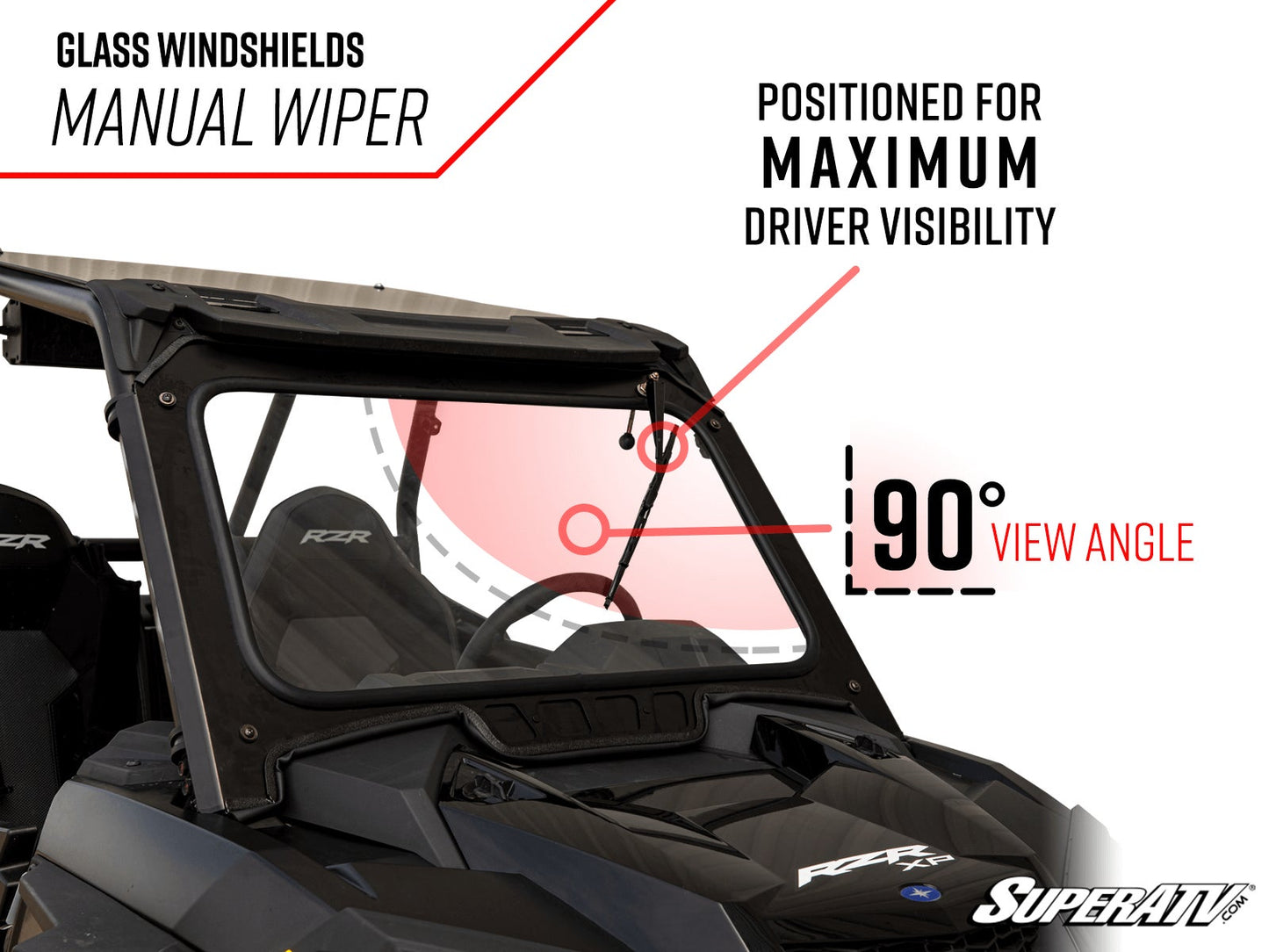 Polaris RZR PRO XP Glass Windshield