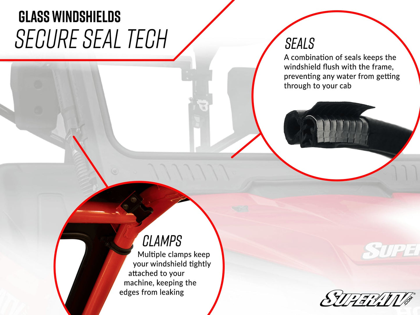 Polaris RZR PRO XP Glass Windshield