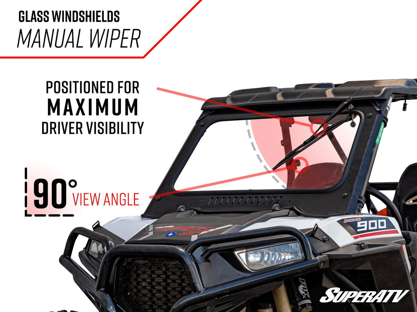 Polaris RZR XP Turbo Glass Windshield