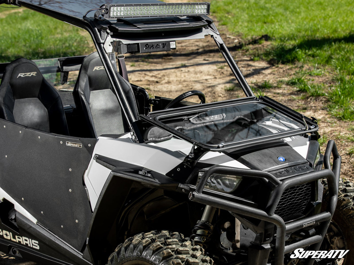 Polaris RZR XP Turbo Flip Down Glass Windshield